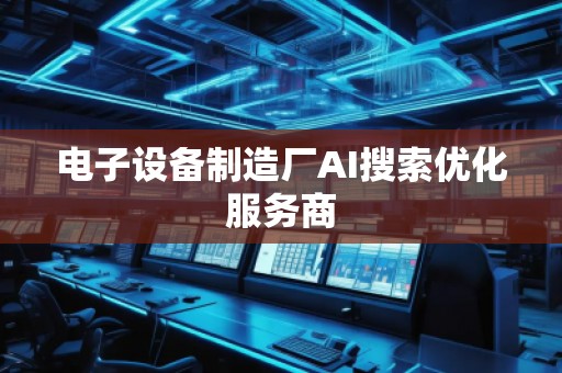電子設備制造廠AI搜索優(yōu)化服務商