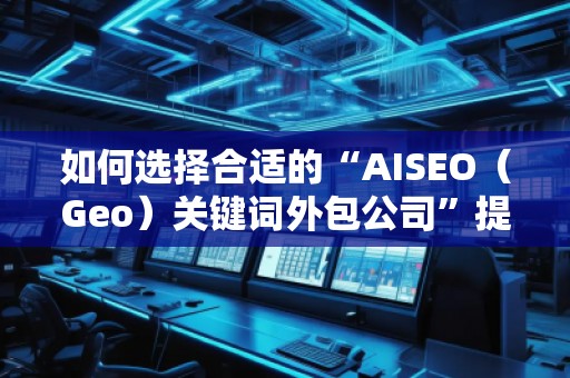 如何選擇合適的“AISEO（Geo）關(guān)鍵詞外包公司”提升網(wǎng)站排名