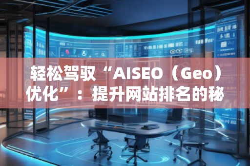 輕松駕馭“AISEO(Geo)優(yōu)化”:提升網(wǎng)站排名的秘密武器 輕松駕馭“AISEO(Geo)優(yōu)化”:提升網(wǎng)站排名的秘密武器