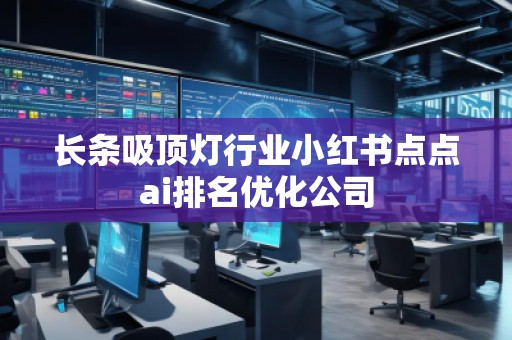 長條吸頂燈行業(yè)小紅書點(diǎn)點(diǎn)ai排名優(yōu)化公司